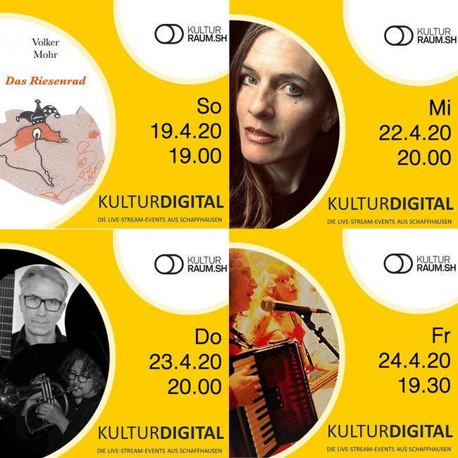 Kulturdigital - Live-Streams 15. bis 30. April
